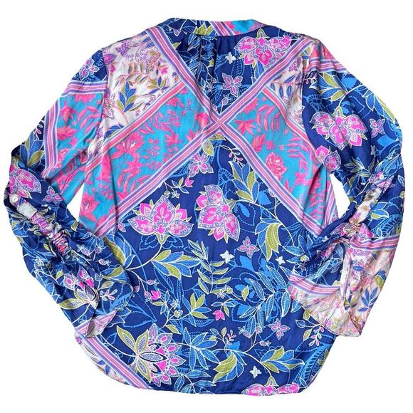 Alice & Trixie Silk Boho Floral Blouse - Size Small - Picture 3 of 12